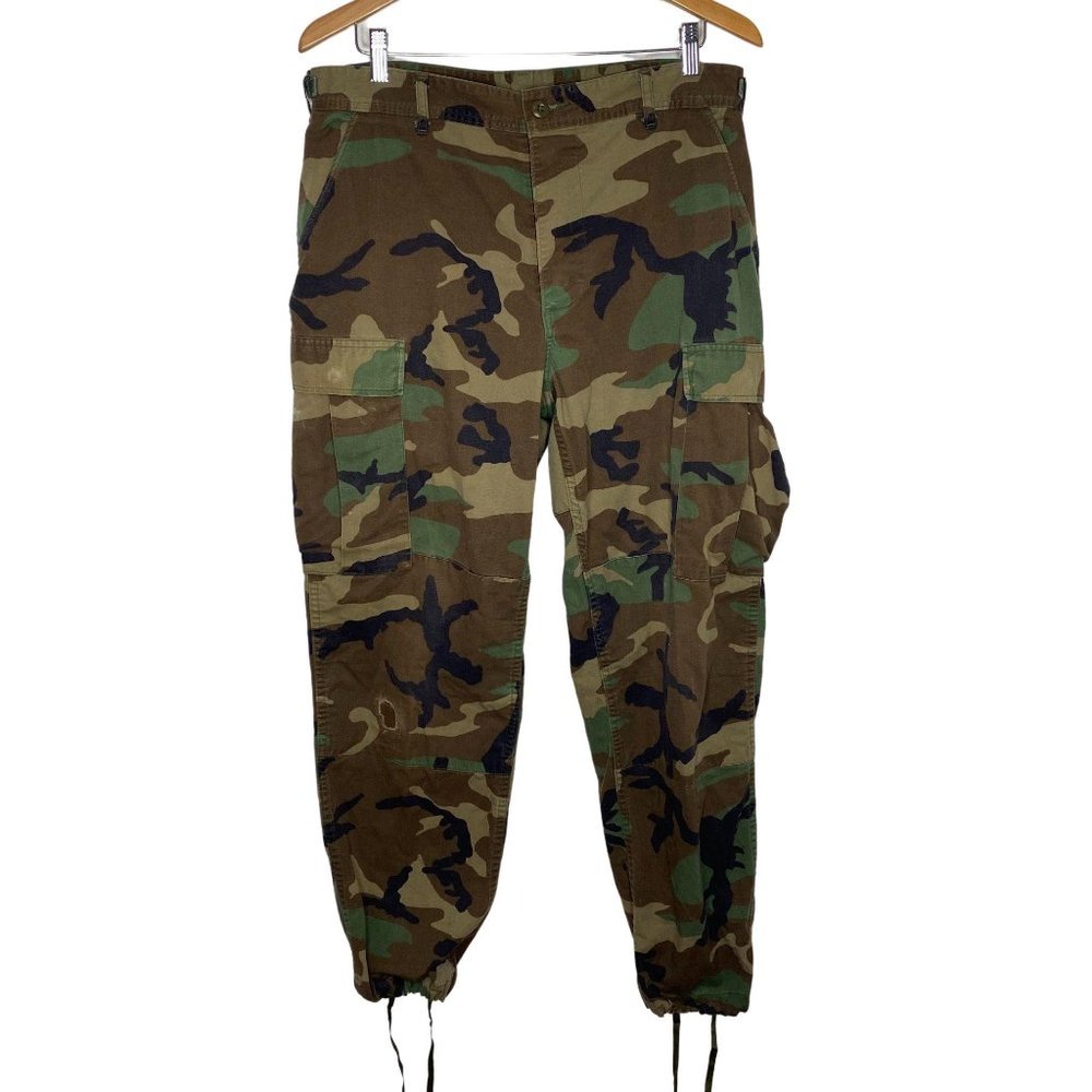 Military BDU Camouflage Cargo Pants Size Medium